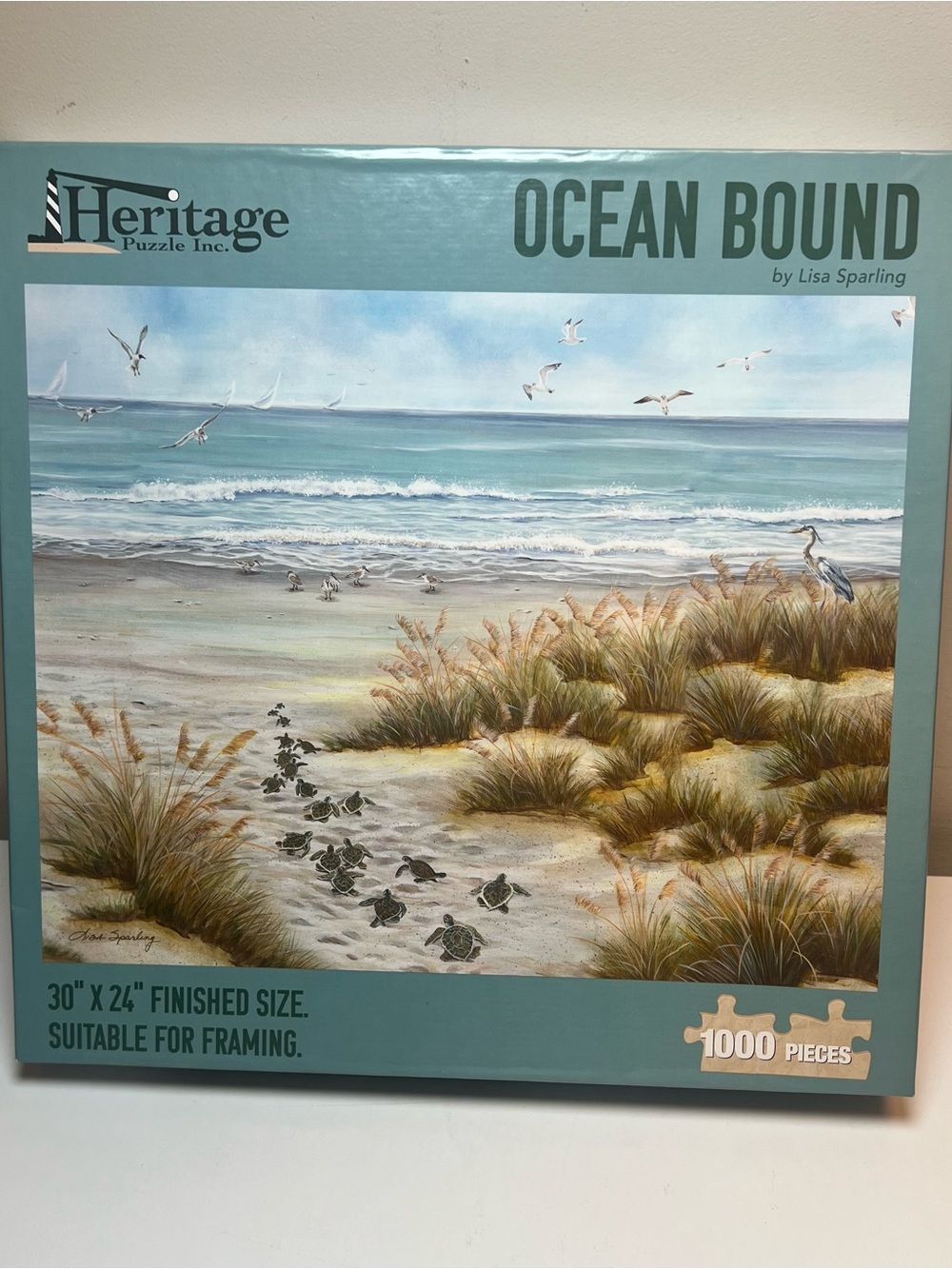 Heritage 'Ocean Bound' 1000-Piece Jigsaw Puzzle - Teal Coastal Artwork